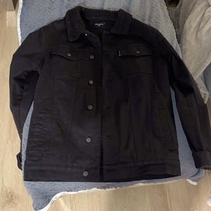 Saint Morta Black Jean Jacket, Large